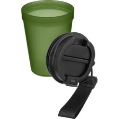 Kubek podróżny 350 ml z nadrukiem Twojego logo, materiał: metal, plastik, pp, silikon, kolor: zielony