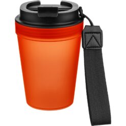 Kubek podróżny 350 ml z nadrukiem Twojego logo, materiał: metal, plastik, pp, silikon, kolor: pomarańczowy
