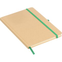Notatnik A5 z nadrukiem Twojego logo, materiał: papier, poliester, kolor: zielony