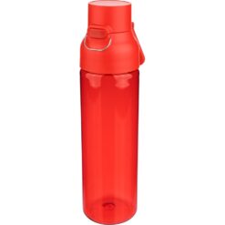 Butelka sportowa 750 ml z nadrukiem Twojego logo, materiał: metal, pp, silikon, tritan, kolor: czerwony