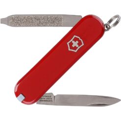 Nóż wielofunkcyjny Victorinox Escort Red z nadrukiem Twojego logo, materiał: stal nierdzewna, stal, kolor: czerwony