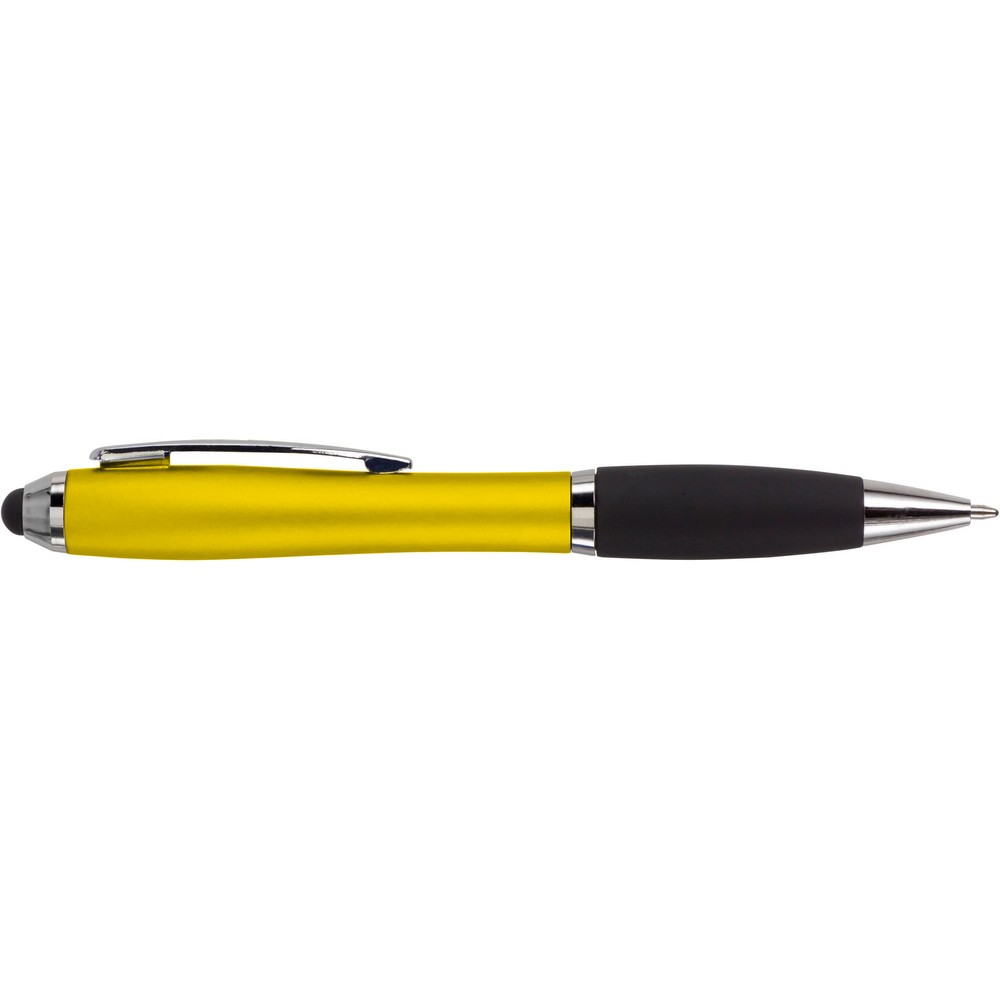 Długopis, touch pen z nadrukiem Twojego logo, materiał: metal, plastik, guma, kolor: żółty Długopis, touch pen z nadrukiem Twojego logo, materiał: metal, plastik, guma, kolor: żółty