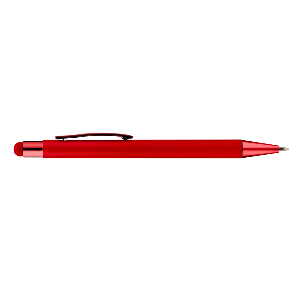 Długopis, touch pen | Ida z nadrukiem Twojego logo, materiał: aluminium, kolor: czerwony Długopis, touch pen | Ida z nadrukiem Twojego logo, materiał: aluminium, kolor: czerwony