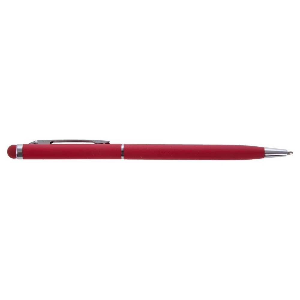 Długopis, touch pen | Dennis z nadrukiem Twojego logo, materiał: aluminium, kolor: czerwony Długopis, touch pen | Dennis z nadrukiem Twojego logo, materiał: aluminium, kolor: czerwony