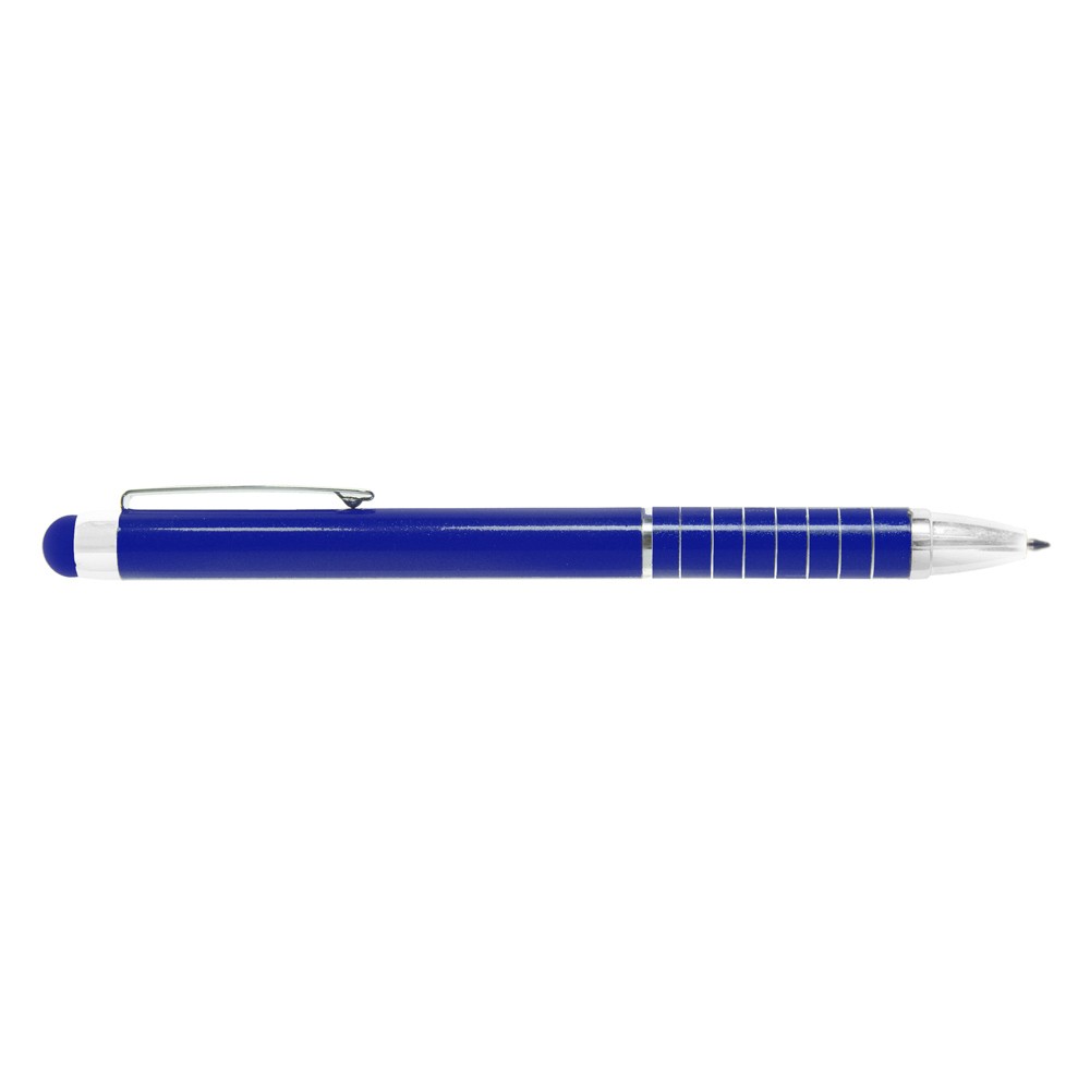 Długopis, touch pen z nadrukiem Twojego logo, materiał: aluminium, guma, kolor: niebieski Długopis, touch pen z nadrukiem Twojego logo, materiał: aluminium, guma, kolor: niebieski