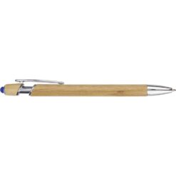 Bambusowy długopis, touch pen z nadrukiem Twojego logo, materiał: bambus, kolor: granatowy