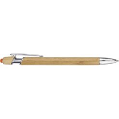 Bambusowy długopis, touch pen z nadrukiem Twojego logo, materiał: bambus, kolor: pomarańczowy