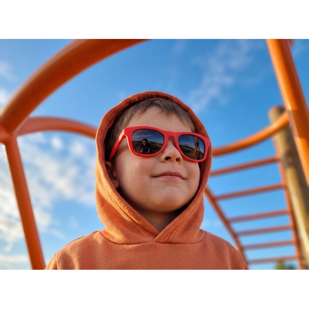 Okulary przeciwsłoneczne, rozmiar dziecięcy | Sia z nadrukiem Twojego logo, materiał: plastik, kolor: czerwony Okulary przeciwsłoneczne, rozmiar dziecięcy | Sia z nadrukiem Twojego logo, materiał: plastik, kolor: czerwony