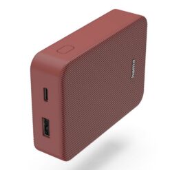 Power bank 10000 mAh Hama Power Pack z nadrukiem Twojego logo, materiał: plastik, kolor: czerwony