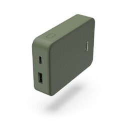 Power bank 10000 mAh Hama Power Pack z nadrukiem Twojego logo, materiał: plastik, kolor: zielony