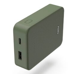 Power bank 10000 mAh Hama Power Pack z nadrukiem Twojego logo, materiał: plastik, kolor: zielony