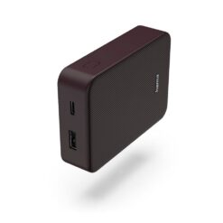 Power bank 10000 mAh Hama Power Pack z nadrukiem Twojego logo, materiał: plastik, kolor: burgund