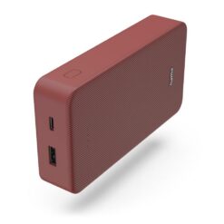 Power bank 20000 mAh Hama Power Pack z nadrukiem Twojego logo, materiał: plastik, kolor: czerwony