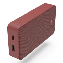Power bank 20000 mAh Hama Power Pack z nadrukiem Twojego logo, materiał: plastik, kolor: czerwony