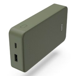 Power bank 20000 mAh Hama Power Pack z nadrukiem Twojego logo, materiał: plastik, kolor: zielony