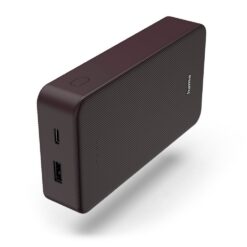 Power bank 20000 mAh Hama Power Pack z nadrukiem Twojego logo, materiał: plastik, kolor: burgund