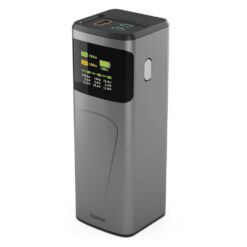 Power bank 24000 mAh Hama High Power 150W z nadrukiem Twojego logo, materiał: plastik, kolor: grafitowy