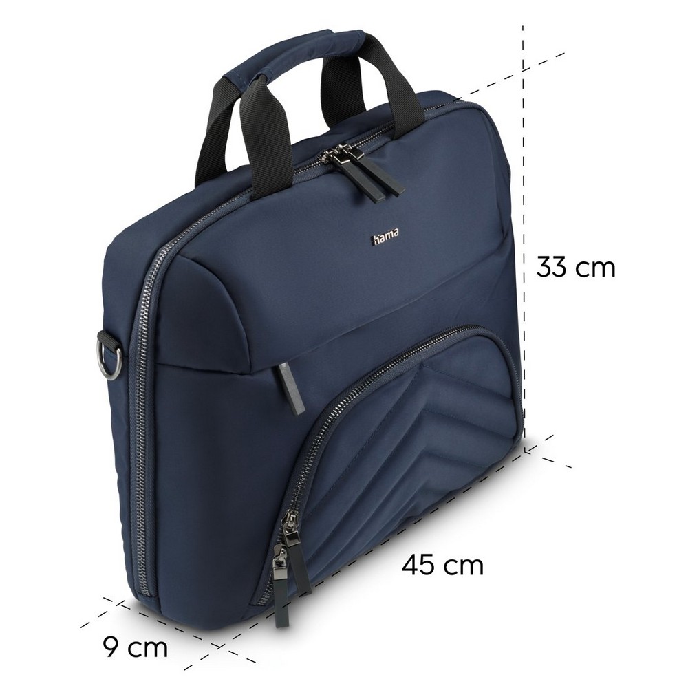 Torba na laptopa 15,6"-16,2" Hama Lightweight Premium z nadrukiem Twojego logo, materiał: rpet, kolor: granatowy Torba na laptopa 15,6"-16,2" Hama Lightweight Premium z nadrukiem Twojego logo, materiał: rpet, kolor: granatowy