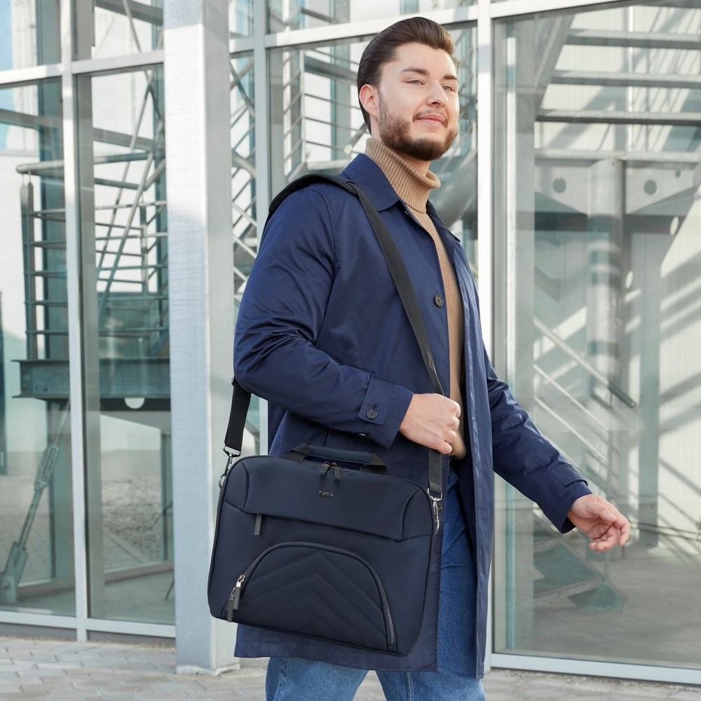 Torba na laptopa 15,6"-16,2" Hama Lightweight Premium z nadrukiem Twojego logo, materiał: rpet, kolor: granatowy Torba na laptopa 15,6"-16,2" Hama Lightweight Premium z nadrukiem Twojego logo, materiał: rpet, kolor: granatowy