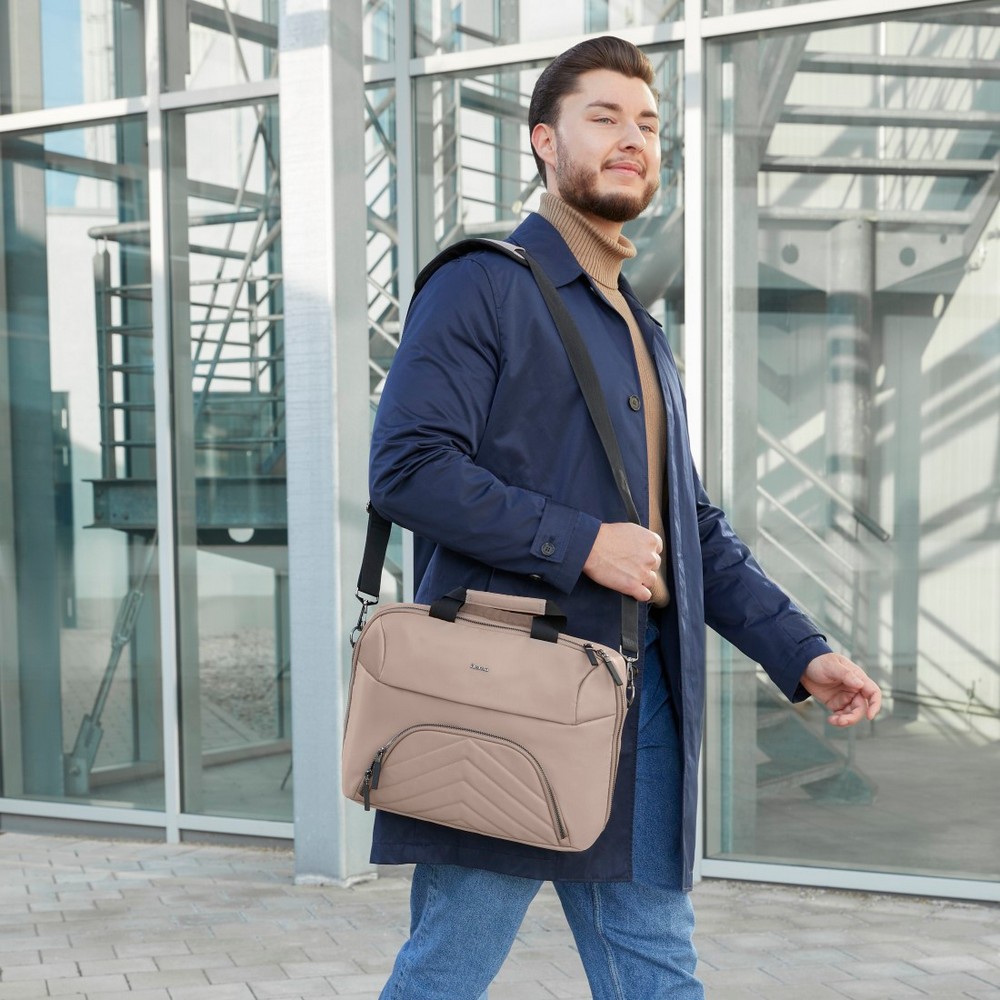 Torba na laptopa 15,6"-16,2" Hama Lightweight Premium z nadrukiem Twojego logo, materiał: rpet, kolor: beżowy Torba na laptopa 15,6"-16,2" Hama Lightweight Premium z nadrukiem Twojego logo, materiał: rpet, kolor: beżowy