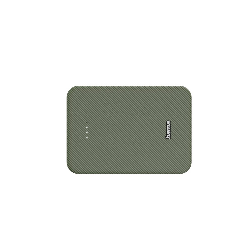 Power bank 10000 mAh Hama Power Pack z nadrukiem Twojego logo, materiał: plastik, kolor: zielony Power bank 10000 mAh Hama Power Pack z nadrukiem Twojego logo, materiał: plastik, kolor: zielony