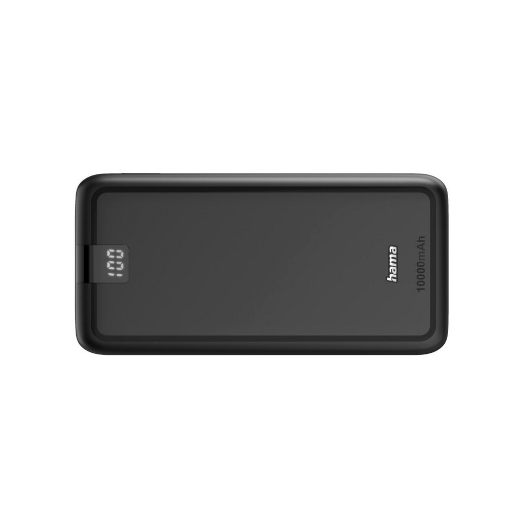 Power bank 10000 mAh Hama Power Pack Performance z nadrukiem Twojego logo, materiał: plastik, kolor: czarny Power bank 10000 mAh Hama Power Pack Performance z nadrukiem Twojego logo, materiał: plastik, kolor: czarny