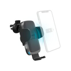 Samochodowy uchwyt do telefonu, ładowarka bezprzewodowa 10W Hama z nadrukiem Twojego logo, materiał: plastik, kolor: czarny