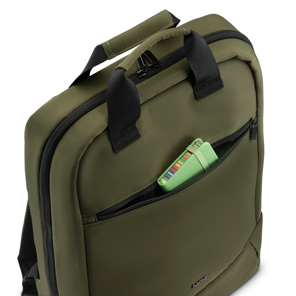 Plecak laptopa 16,2" Hama Lightweight z nadrukiem Twojego logo, materiał: poliester, rpet, kolor: zielony Plecak laptopa 16,2" Hama Lightweight z nadrukiem Twojego logo, materiał: poliester, rpet, kolor: zielony