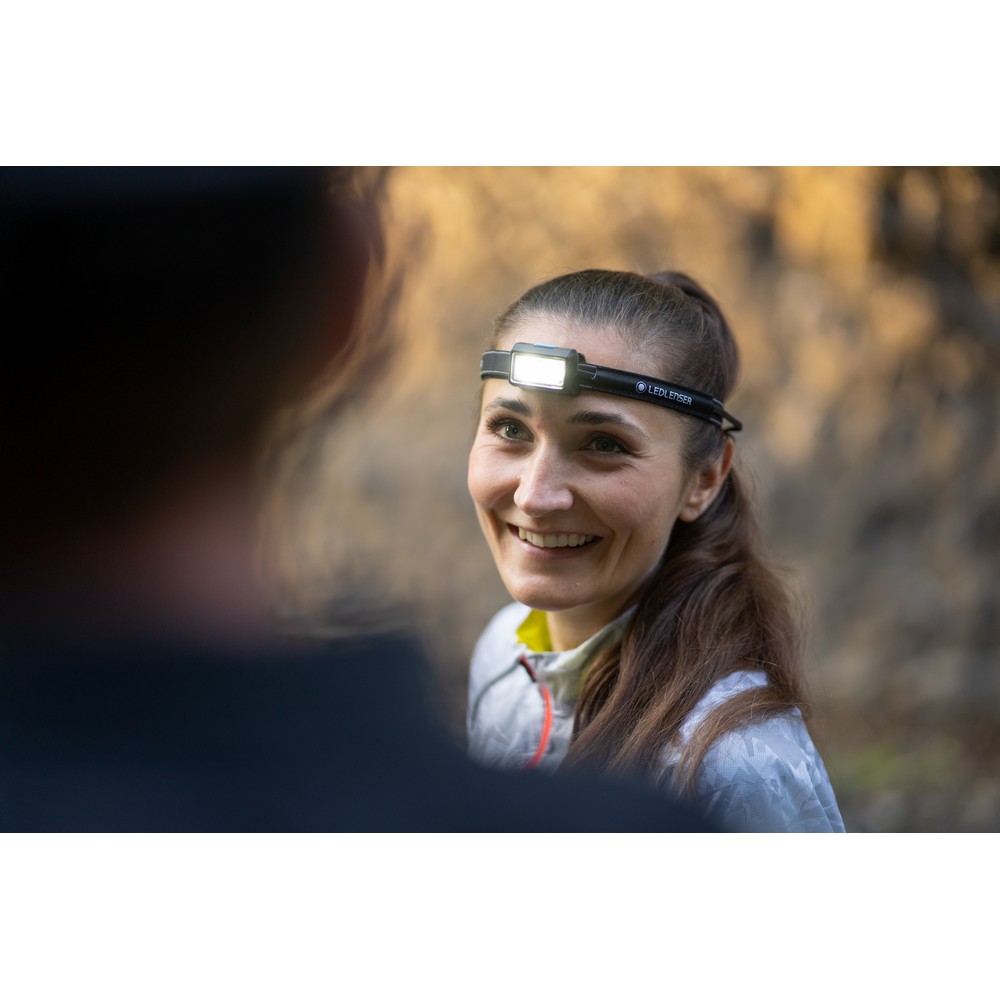 Latarka na głowę Ledlenser NEO5R z nadrukiem Twojego logo, materiał: pc, kolor: niebieski Latarka na głowę Ledlenser NEO5R z nadrukiem Twojego logo, materiał: pc, kolor: niebieski