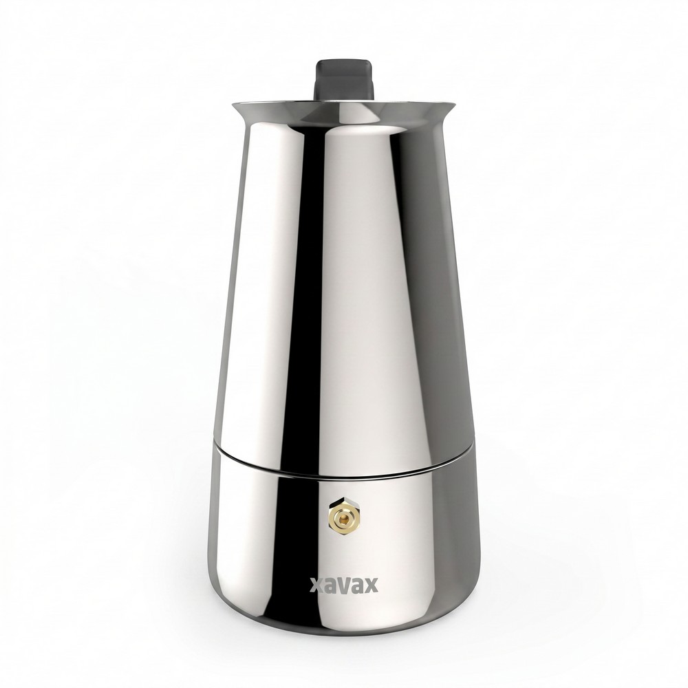 Kawiarka 200 ml Xavax z nadrukiem Twojego logo, materiał: stal nierdzewna, stal, kolor: srebrny Kawiarka 200 ml Xavax z nadrukiem Twojego logo, materiał: stal nierdzewna, stal, kolor: srebrny