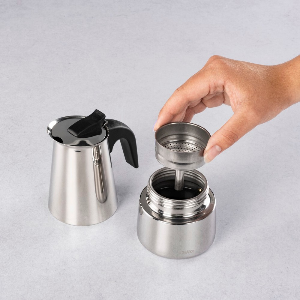 Kawiarka 200 ml Xavax z nadrukiem Twojego logo, materiał: stal nierdzewna, stal, kolor: srebrny Kawiarka 200 ml Xavax z nadrukiem Twojego logo, materiał: stal nierdzewna, stal, kolor: srebrny