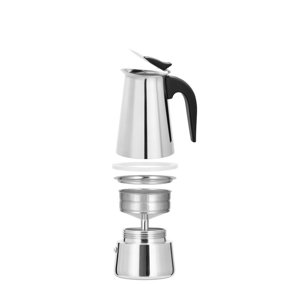 Kawiarka 200 ml Xavax z nadrukiem Twojego logo, materiał: stal nierdzewna, stal, kolor: srebrny Kawiarka 200 ml Xavax z nadrukiem Twojego logo, materiał: stal nierdzewna, stal, kolor: srebrny