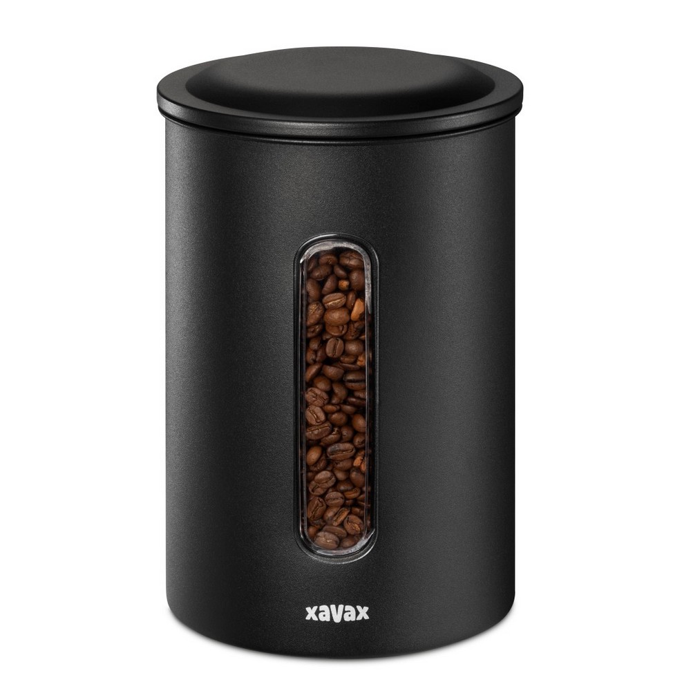 Pojemnik na kawę 1000g Xavax z nadrukiem Twojego logo, materiał: stal nierdzewna, stal, kolor: czarny Pojemnik na kawę 1000g Xavax z nadrukiem Twojego logo, materiał: stal nierdzewna, stal, kolor: czarny