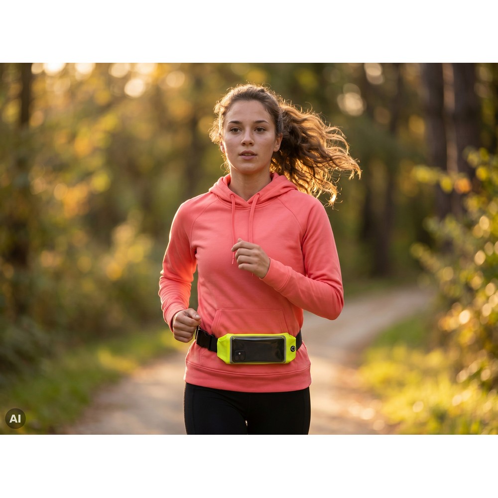 Saszetka, pasek do biegania | Joy z nadrukiem Twojego logo, materiał: spandex, kolor: żółty Saszetka, pasek do biegania | Joy z nadrukiem Twojego logo, materiał: spandex, kolor: żółty